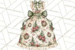 Vintage Christmas Kitchen Clipart PNG Product Image 4