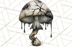 Spooky Halloween Mushrooms PNG, Fall Mushroom Fungus Product Image 4