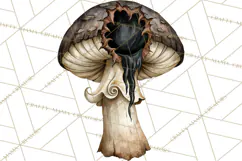 Spooky Halloween Mushrooms PNG, Fall Mushroom Fungus Product Image 5