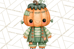Pumpkin Munchkins Cute Halloween Clipart PNG Product Image 5