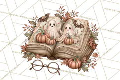 Halloween Critter Town Clipart PNG, Spooky Cottage Animals Product Image 5