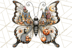 Halloween Butterflies Spooky Gothic Clipart PNG Product Image 5