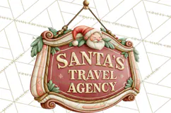Santa's Travel Agency Christmas Clipart PNG Product Image 5