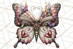 Halloween Butterflies Spooky Gothic Clipart PNG Product Image 2