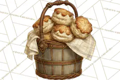 Vintage Farmhouse Kitchen Clipart PNG Product Image 2