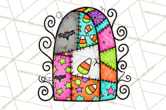 Haunted Patchwork Halloween Characters PNG Product Image 2