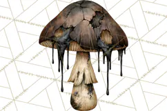 Spooky Halloween Mushrooms PNG, Fall Mushroom Fungus Product Image 2