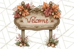 Autumn Critter Town Clipart PNG, Fall Cottage Animal Town Product Image 2
