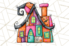 Haunted Patchwork Halloween Characters PNG Product Image 3