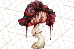 Spooky Halloween Mushrooms PNG, Fall Mushroom Fungus Product Image 3