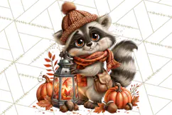 Autumn Critters PNG Cute Woodland Clipart Product Image 4