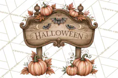 Halloween Critter Town Clipart PNG, Spooky Cottage Animals Product Image 4