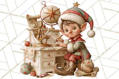Santa's Travel Agency Christmas Clipart PNG Product Image 4