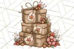 Autumn Critter Town Clipart PNG, Fall Cottage Animal Town Product Image 5