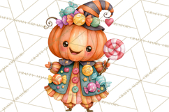 Pumpkin Munchkins Cute Halloween Clipart PNG Product Image 2