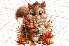 Autumn Critters PNG Cute Woodland Clipart Product Image 2