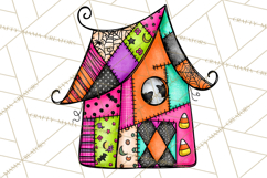 Haunted Patchwork Halloween Characters PNG Product Image 2