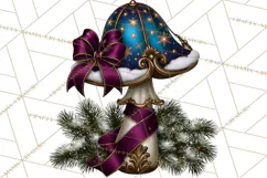 Gothic Christmas Mushrooms PNG, Christmas Florals Product Image 5
