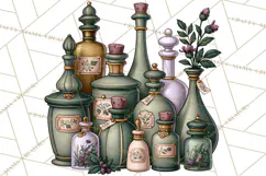 Vintage Apothecary World PNG Product Image 2