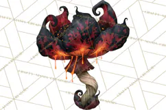 Spooky Halloween Mushrooms PNG, Fall Mushroom Fungus Product Image 2