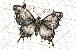 Halloween Butterflies Spooky Gothic Clipart PNG Product Image 2
