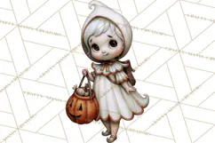 Vintage Halloween Clipart PNG, Halloween Retro Characters Product Image 5
