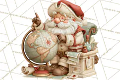 Santa's Travel Agency Christmas Clipart PNG Product Image 2