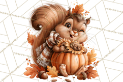 Autumn Critters PNG Cute Woodland Clipart Product Image 3