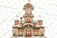 Santa's Travel Agency Christmas Clipart PNG Product Image 4