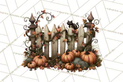 Vintage Halloween Clipart PNG, Halloween Retro Characters Product Image 3