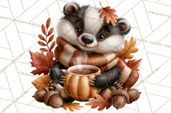 Autumn Critters PNG Cute Woodland Clipart Product Image 4