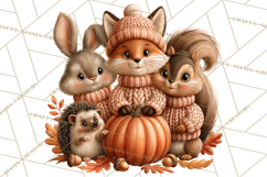 Autumn Critters PNG Cute Woodland Clipart Product Image 2