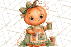 Pumpkin Munchkins Cute Halloween Clipart PNG Product Image 2