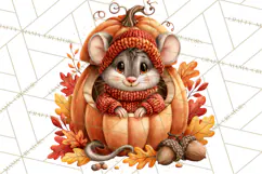 Autumn Critters PNG Cute Woodland Clipart Product Image 3