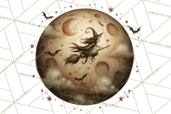 Vintage Halloween Clipart PNG, Halloween Retro Characters Product Image 2