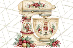 Vintage Christmas Kitchen Clipart PNG Product Image 3