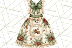 Vintage Christmas Kitchen Clipart PNG Product Image 4