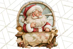 Santa's Travel Agency Christmas Clipart PNG Product Image 4