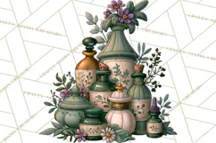 Vintage Apothecary World PNG Product Image 5