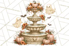 Halloween Critter Town Clipart PNG, Spooky Cottage Animals Product Image 5
