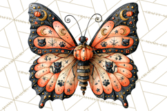 Halloween Butterflies Spooky Gothic Clipart PNG Product Image 5