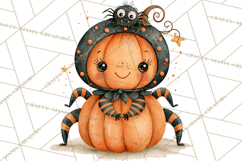 Pumpkin Munchkins Cute Halloween Clipart PNG Product Image 5
