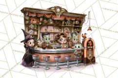 1950s Vintage Halloween Clipart Retro Soda Fountain Clip Art Product Image 5