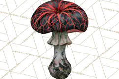 Spooky Halloween Mushrooms PNG, Fall Mushroom Fungus Product Image 5