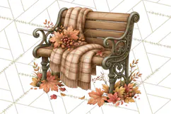 Autumn Critter Town Clipart PNG, Fall Cottage Animal Town Product Image 5