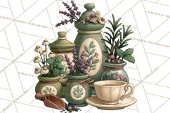 Vintage Apothecary World PNG Product Image 2