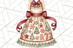 Vintage Christmas Kitchen Clipart PNG Product Image 5