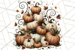 Vintage Halloween Clipart PNG, Halloween Retro Characters Product Image 5