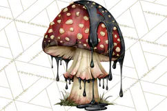Spooky Halloween Mushrooms PNG, Fall Mushroom Fungus Product Image 2