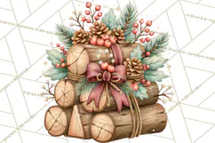 Christmas Village Clipart PNG, Winter Holiday Cottage Town Product Image 2